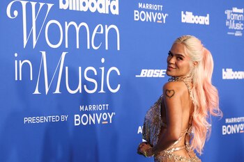 La colombiana también sorprendió por