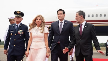 Marco Rubio, secretario de Estado de Estados Unidos, llegó a Barranquilla para reunirse con el presidente de Colombia Abelardo de la Espriella