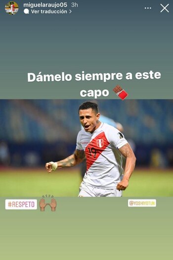 Mensaje de Miguel Araujo. Foto: