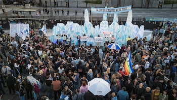 La Cámara de Diputados debate reforma a la ley de glaciares - Marcha Congreso - Drone