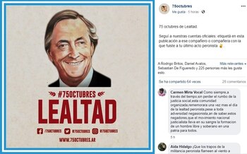 Ya están habilitados el sitio y las cuentas en las redes sociales para participar de manera virtual en la celebración del 17 de octubre en la CGT