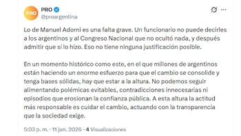 Comunicado PRO - Adorni
