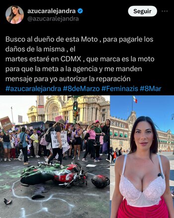 El polémico mensaje en apoyo