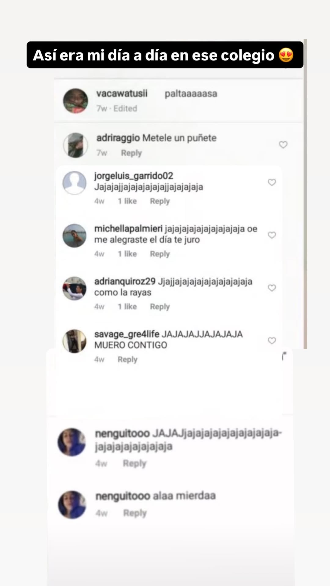 Marina Gold difundió una captura de los mensajes que, según afirmó, recibió durante su etapa escolar en el Liceo Naval Almirante Guise.