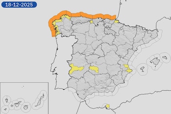 Mapa de alertas meteorológicas para