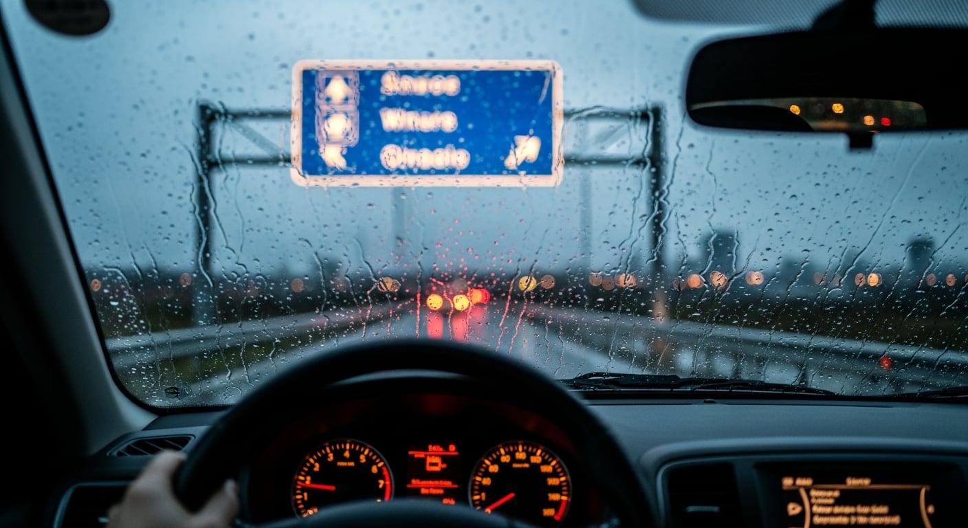 La dificultad para leer señales de tránsito a corta distancia puede indicar visión borrosa o el inicio de afecciones oculares (Imagen Ilustrativa Infobae)