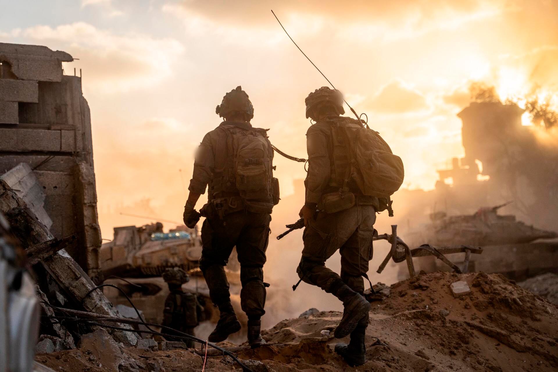 Soldados israelíes en Gaza