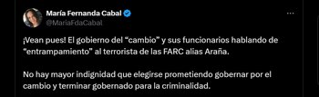 Pronunciamiento de María Fernanda Cabal