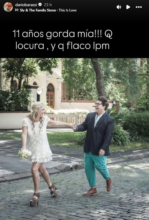 El conductor y su esposa recordaron el día de su boda civil, acompañando las imágenes con mensajes afectivos y referencias a su trayecto como pareja (Instagram)