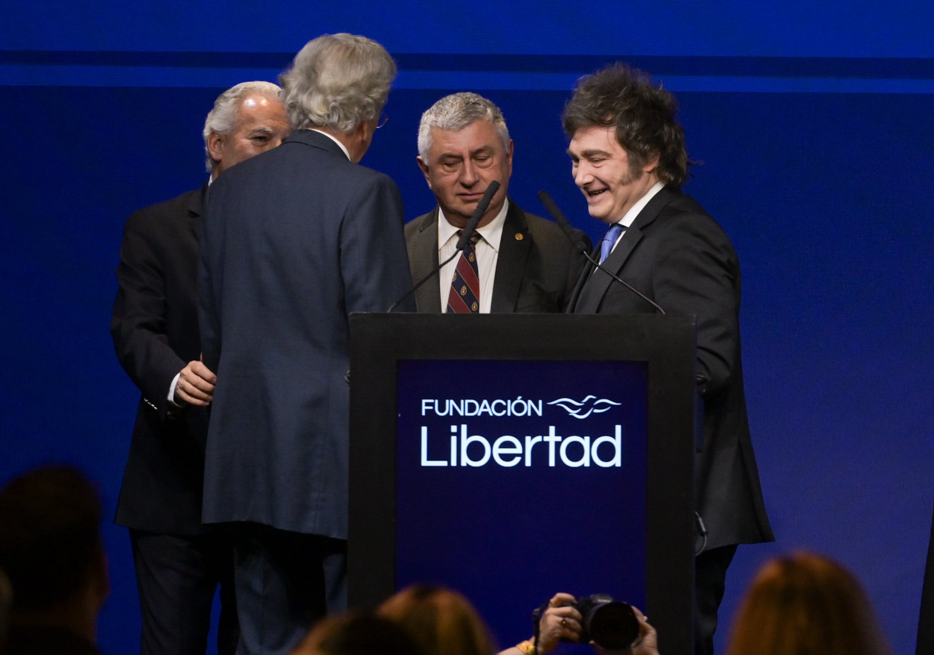 Javier Milei en la cena de la Fundación Libertad (Crédito: Prensa Fundación Libertad)