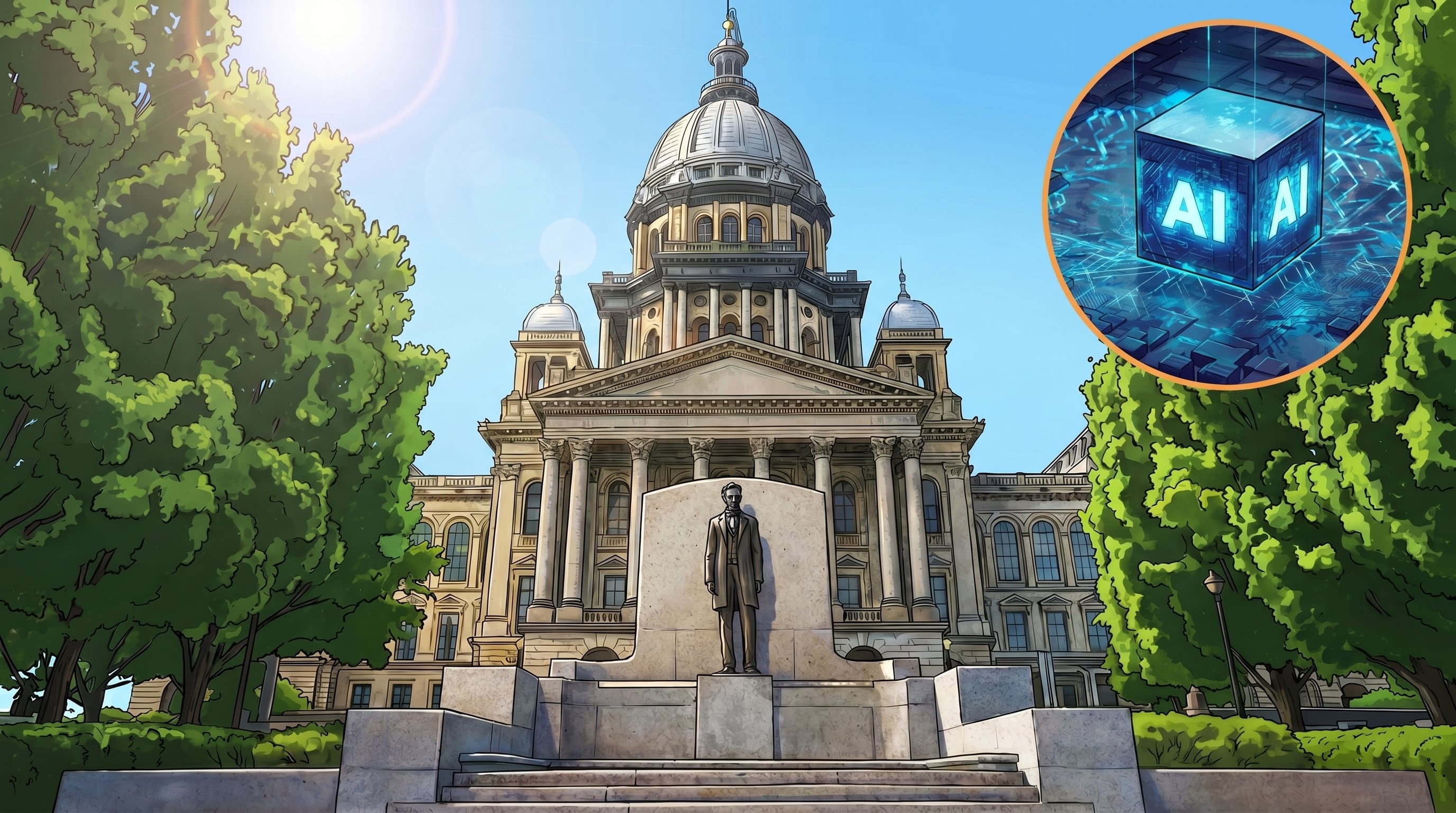 La nueva ley de Illinois exigiría auditorías independientes anuales para las empresas líderes en IA (Imagen Ilustrativa Infobae).