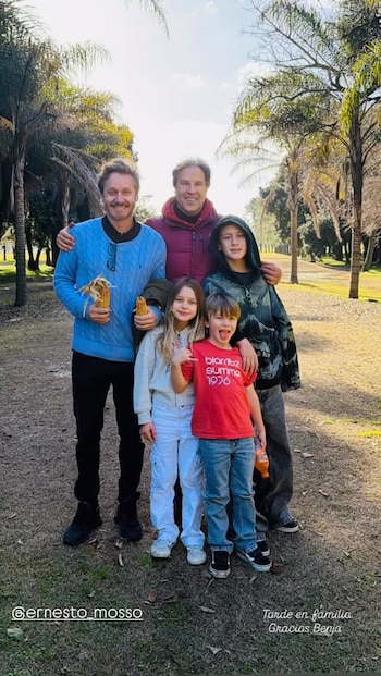 Benjamín Vicuña y sus hijos disfrutaron de su tiempo juntos en el campo de Chile