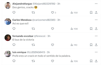 Las reacciones en redes sociales