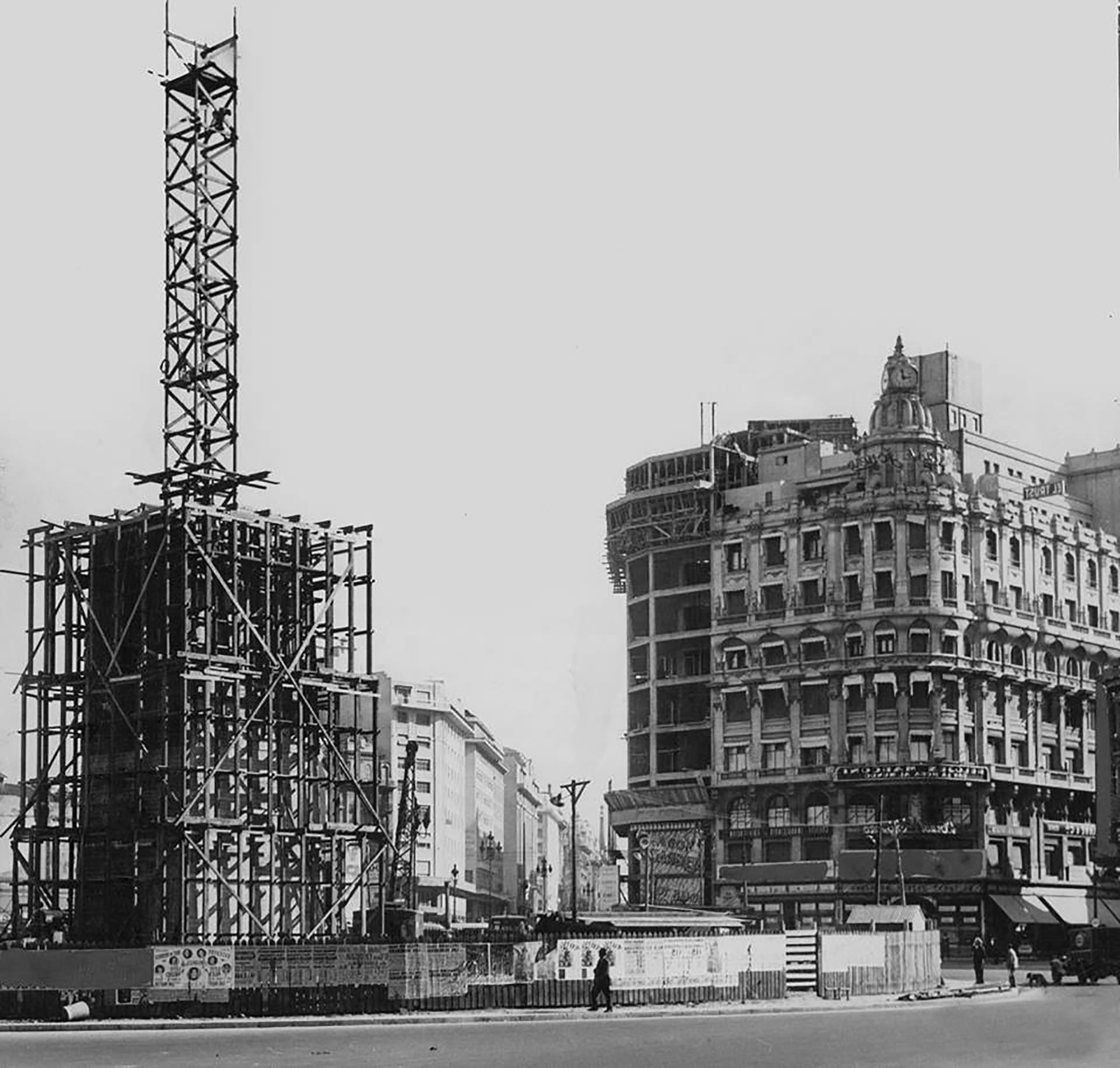 La obra, tal cual se veía el 5 de abril de 1936 (Archivo General de la Nación)