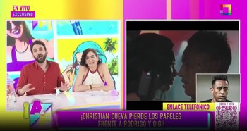 Rodrigo González le recuerda a Christian Cueva los saludos a ‘Los Pulpos’’. Infobae Perú / Captura TV - Amor y Fuego