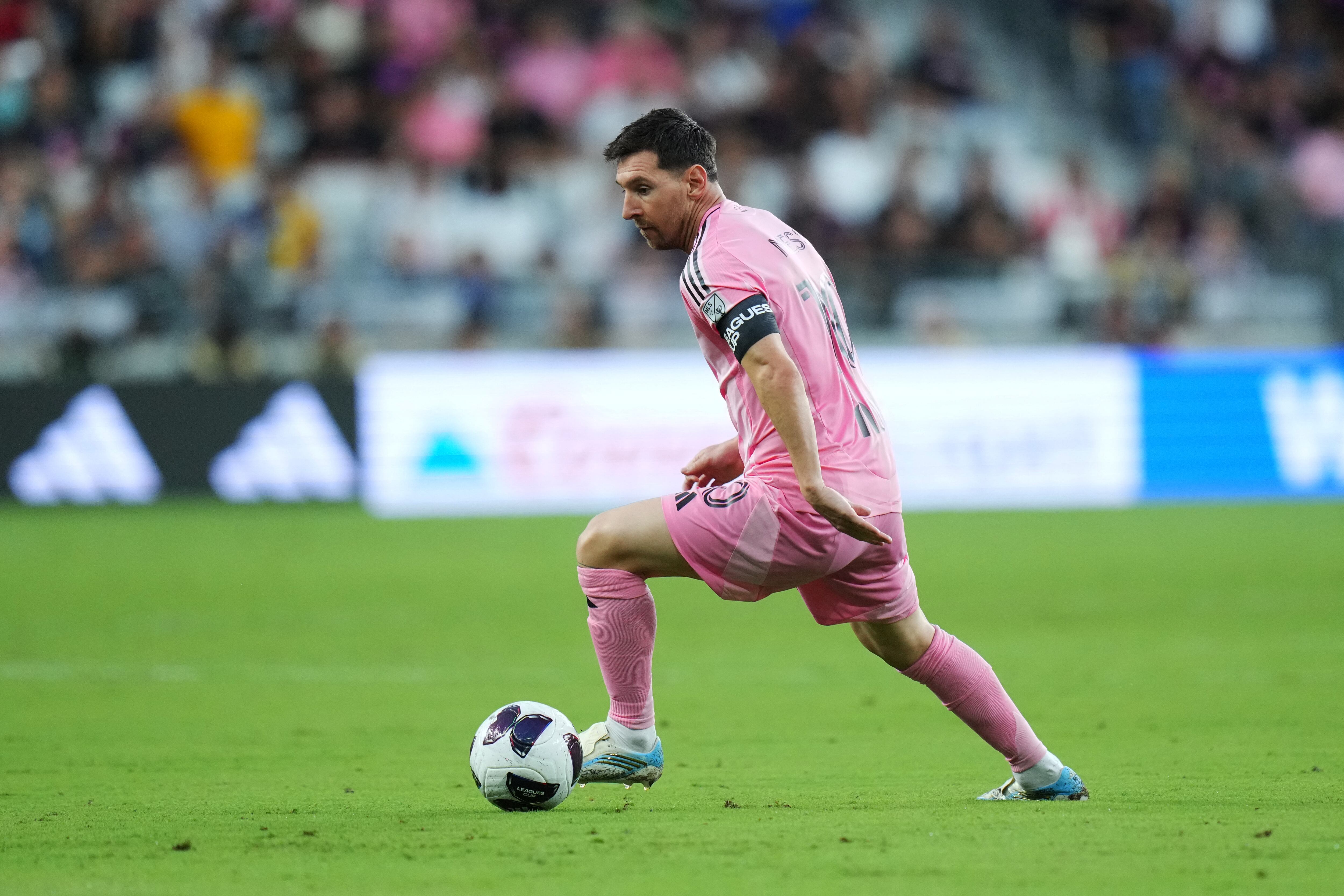 Messi marcó el primer gol de Inter Miami (Photo by Rich Storry / GETTY IMAGES NORTH AMERICA / Getty Images via AFP)