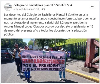 Los profesores acusan que no