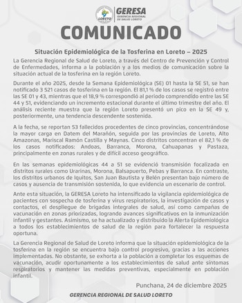 Autoridades de salud de Loreto