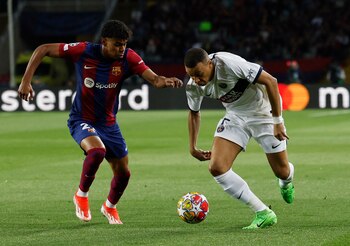 Lamine Yamal marca a Kylian