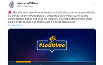 Ministerio Público sobre Sergio Tarache