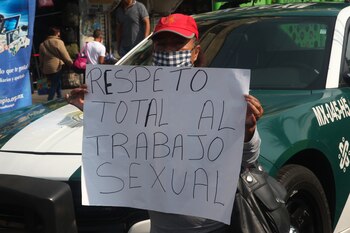 Protesta de mujeres trabajadoras sexuales