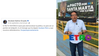 El gerente de Activos por Colombia hace publicaciones en defensa del Pacto Histórico y de su líder, Gustavo Petro - crédito Abraham Katime Orcasita/Facebook
