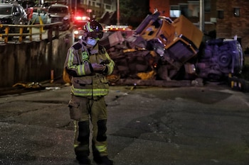 Grave accidente en el norte de Bogotá dejó una persona muerta y varias heridas. (Colprensa - Álvaro Tavera)
