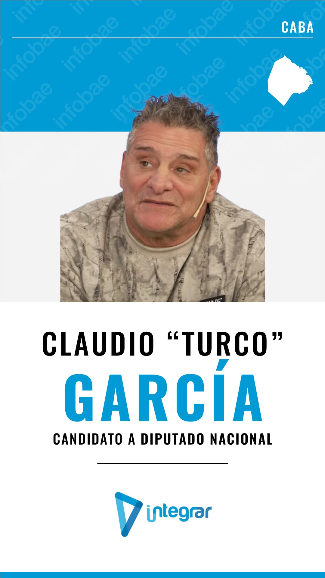 Claudio García integró la boleta de Integrar