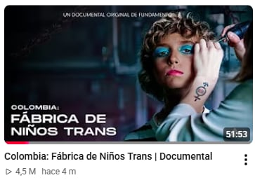 Este es el documental sobre las “fábricas de niños trans” en Colombia, en el que se habló del caso de Laura y el proyecto de ley - crédito @SamuelAdrián/YouTube