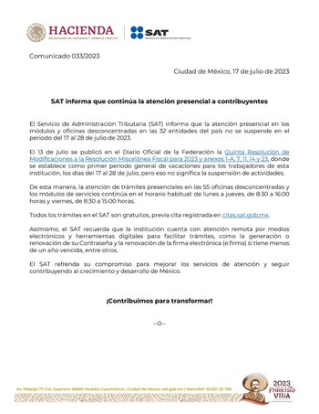 El Servicio de Administración Tributaria