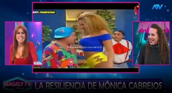 “No tenía ni pantis”: Mónica Cabrejos revela cómo debutó como vedette gracias a Manolo Rojas. Captura: Magaly TV La Firme.