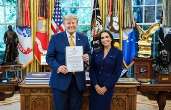 María Consuelo Araújo presentó sus cartas credenciales a Donald Trump en la Casa Blanca como embajadora de Colombia en Estados Unidos - crédito Embajada de Colombia en Estados Unidos/X