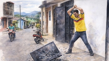 Un hincha lanzó su televisor a la calle tras la eliminación de Colombia del Mundial 2026: “Se acabó todo”