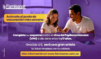 La vacunación temprana contra el VPH en niños y niñas de 9 a 17 años es la herramienta más efectiva de prevención, destacan los expertos de EPS Famisanar.
