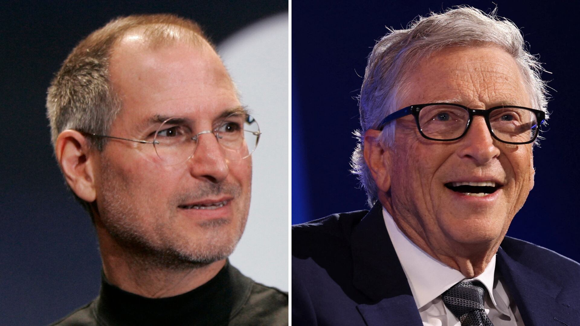 Steve Jobs, fundador de Apple, y Bill Gates, fundador de Microsoft. (AP/REUTERS)