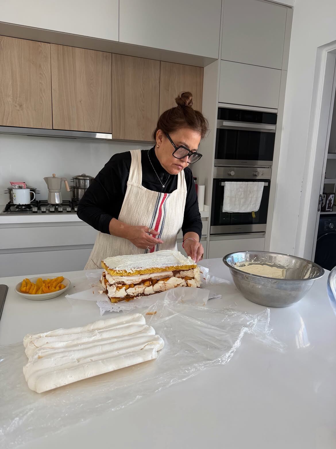Gabriela, la madre de Emilia, preparó la torta pora el cumpleañero