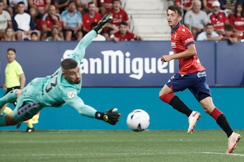 Osasuna busca capitalizar sus oportunidades de gol. (EFE/Jesús Diges)