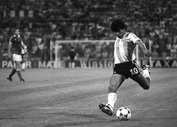 Diego Armando Maradona durante el