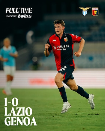 El Genoa perdió ante la Lazio en la Jornada 2 de la Serie A y sigue sin puntos ni goles en el arranque de temporada. (X/ @GenoaCFC)