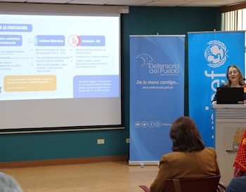 La Defensora del Pueblo, Ángela Russo, presentó el informe y comprometió a la entidad que dirige a dar seguimiento a las recomendaciones. (DDP)