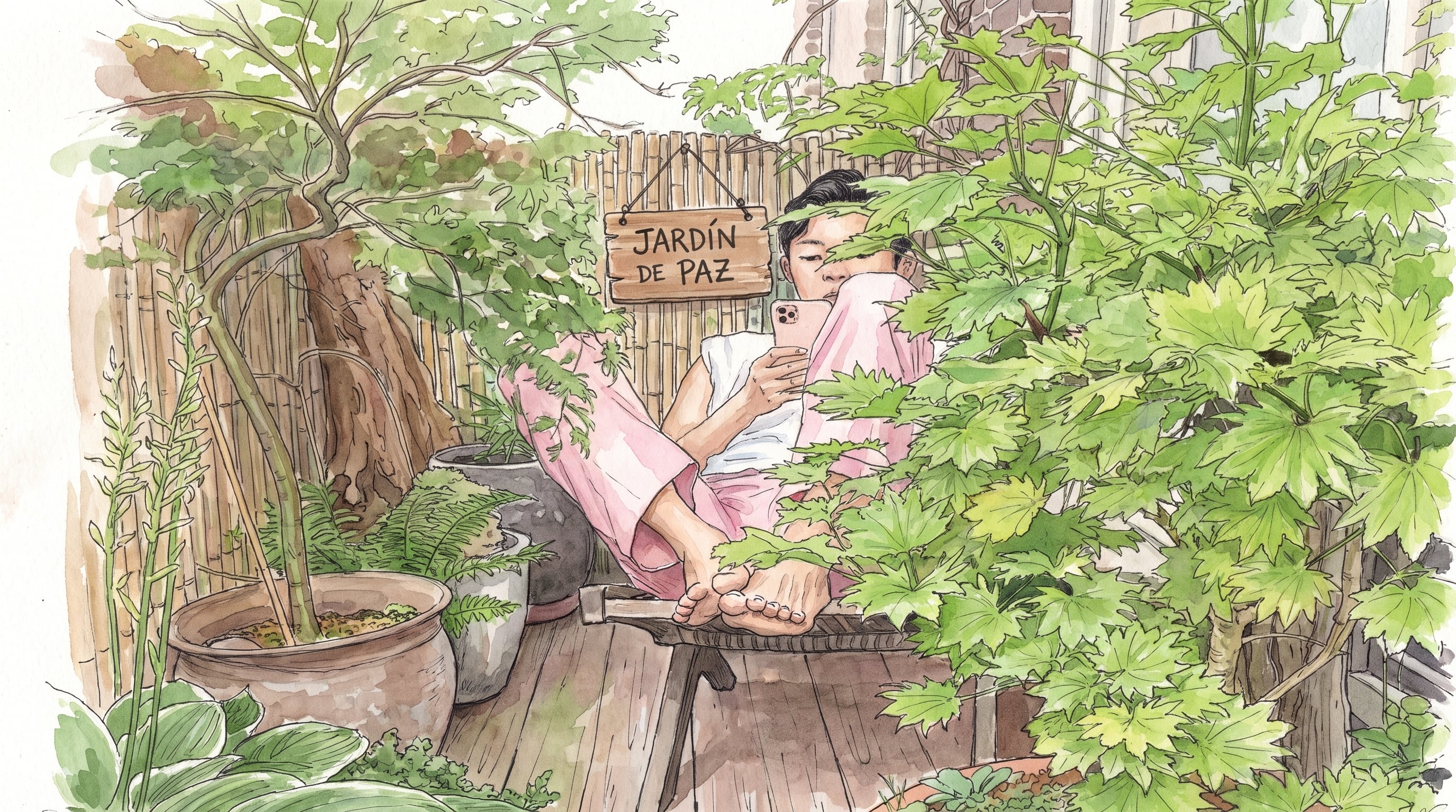 Las plantas filtran las vistas sin cerrar por completo la terraza. (Imagen Ilustrativa Infobae)
