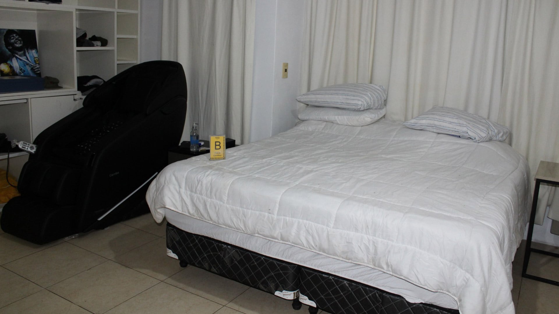 La cama donde murió Maradona