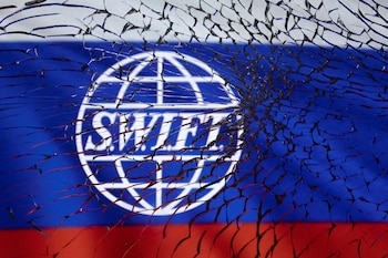 SWIFT. REUTERS/Dado Ruvic/Illustration/File Photo