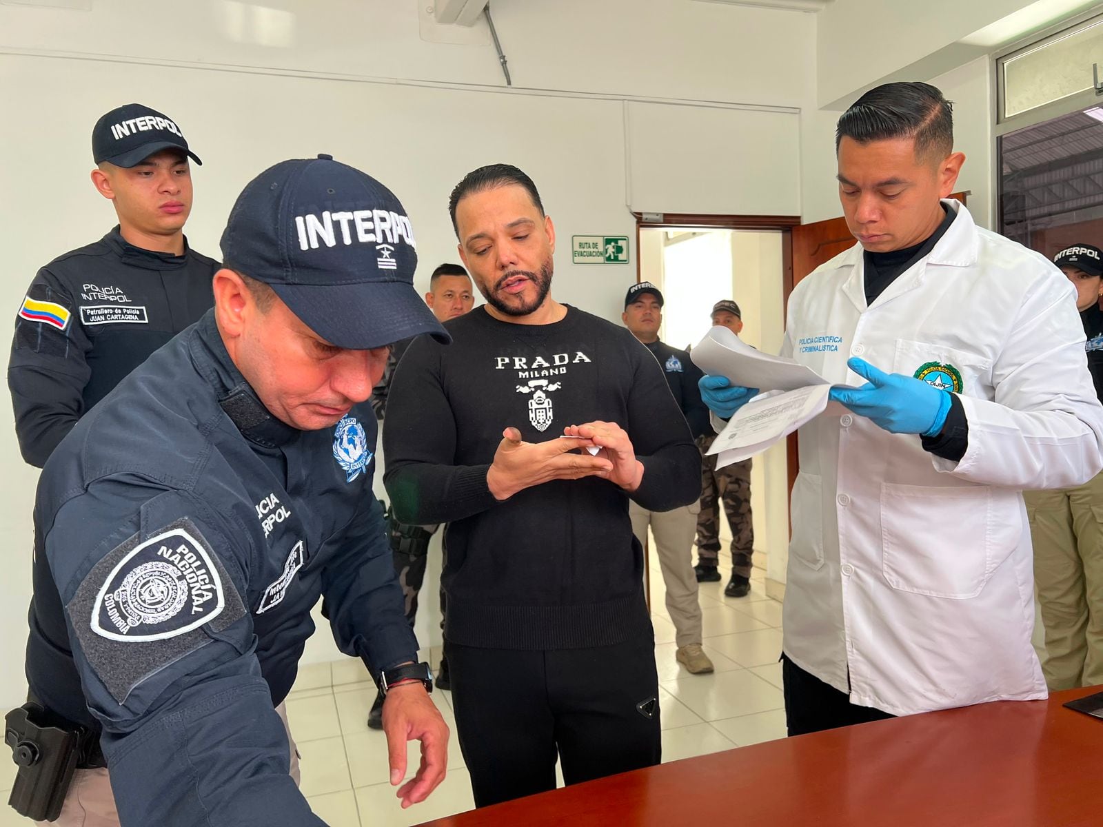 Erick Randhiel Mosquea Polanco, presunto cabecilla de la organización criminal conocida como “Red Falcón”, EE.UU - crédito Policía Nacional/Dijín