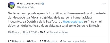 Álvaro Leyva opina en su