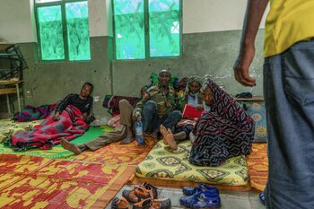Desplazados internos etíopes que huyeron