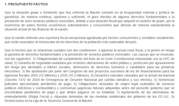 El decreto de emergencia económica