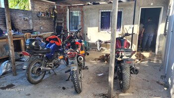 Las tres motos secuestradas en