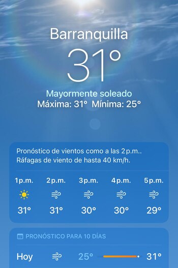 Clima en Barranquilla