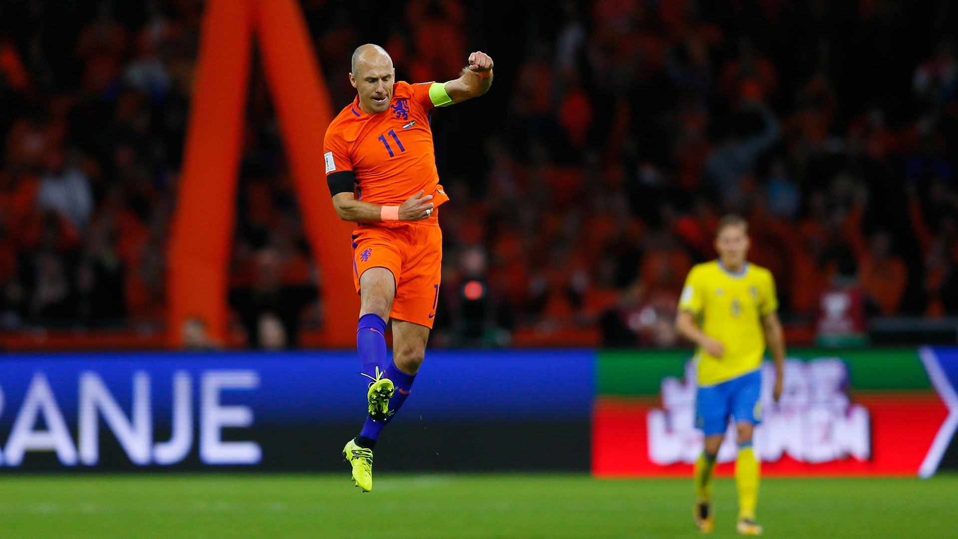 Arjen Robben le anotó un doblete a Suecia en el último choque que protagonizaron ambas selecciones. - créditos: Agencias